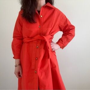 Vintage Bonnie Cashin Red Trench Coat 10